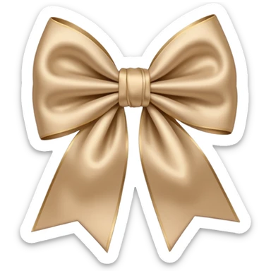 Beige bow sticker