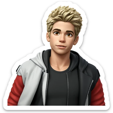 young man in stylish jacket sticker