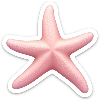Pastel pink starfish sticker