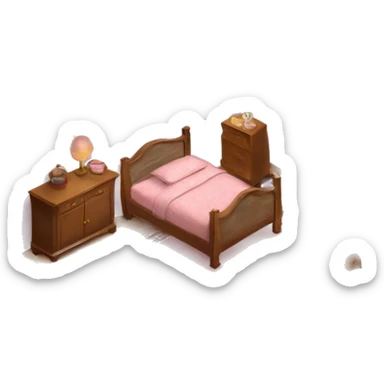 American Girl interior room of house with ceiling, carpet, and walls  sticker