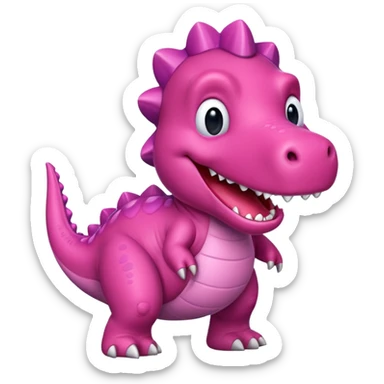 Barney the pink dinosaur sticker