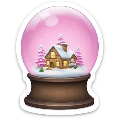 Snowglobe pink Christmas  sticker