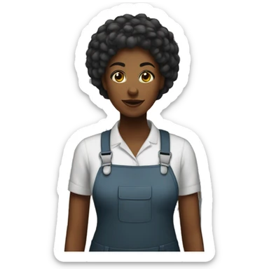 a worker in a warehouse, black woman sticker