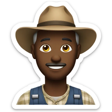 A farmer on a market  sticker