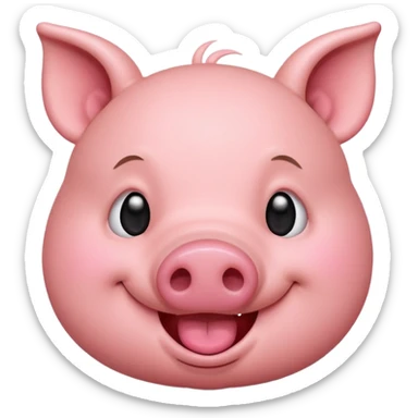 winking pig sticker
