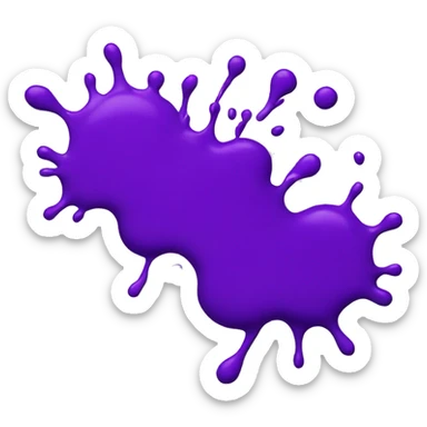 purple paint splashed across screen sticker