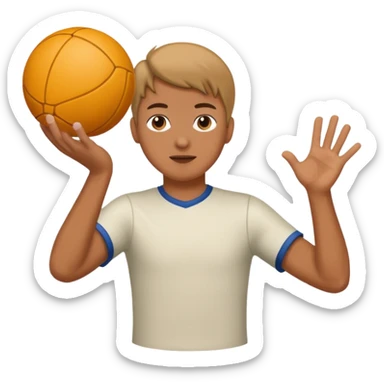 Person throwing a ball sticker