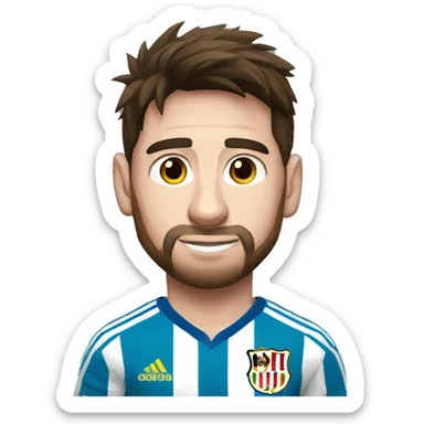 messi con la camiseta de la seleccion sticker
