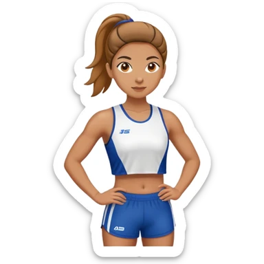 female athlete in sports kit standing sticker
