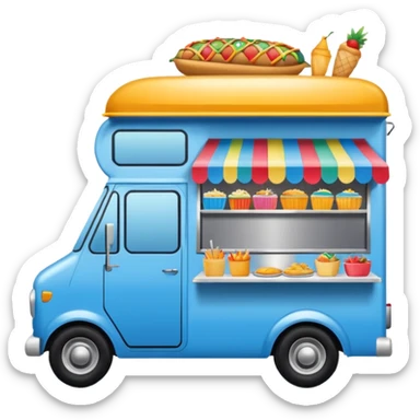 Festival Food Truck blue sticker