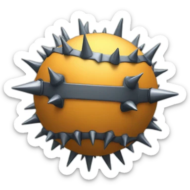 ball with spikes flail sticker