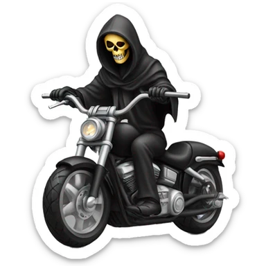 Reaper with cross on motorcycle  sticker