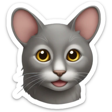 Chat qui faisait un câlin à une souris sticker