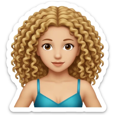 ￼ girl with brownish blondish curly hair and she’s a dancer like Shakira sticker