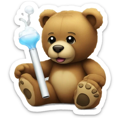 Teddybear whit a bong  sticker