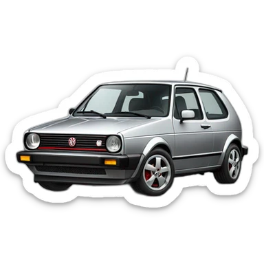 Light silver Volkwagen Golf GTI 5 sticker