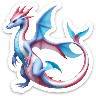 Latios-Kyurem-Gabite-Milotic-Dragonair-Fakémon-hybrid (full body) sticker