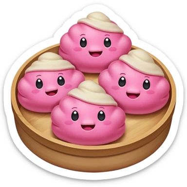 pink dumplings  sticker