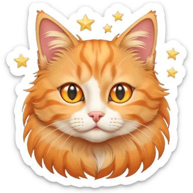 gatto con stelle agli occhi sticker
