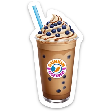 Blueberry butter pecan Dunkin iced coffee  sticker