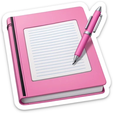 big open pink book and note pen add on it the word BUSY sticker