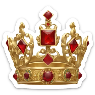 Crown of Charlemagne Holy Roman Empire red middle sticker