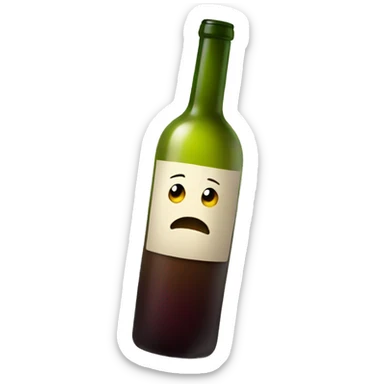Wine bottle drunk  sticker