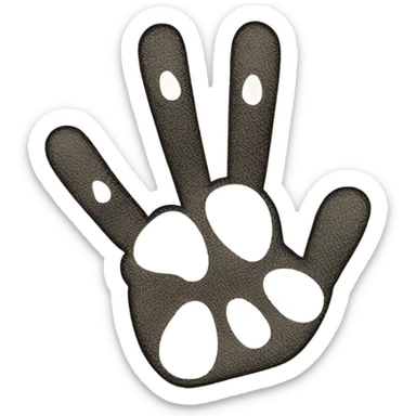 ok sign with paw hands sticker