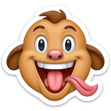 Tribilín (Goofy) smiling with tongue out sticker