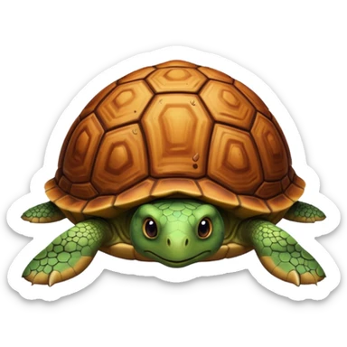 Turtle made of disgusting shit sticker