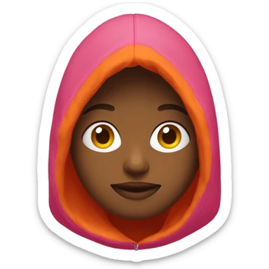 pink and orange hoodie  sticker