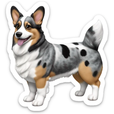 Blue Merle welsh corgi sticker