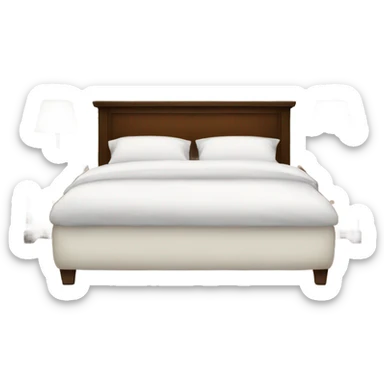 white bed with pillows emoji sticker