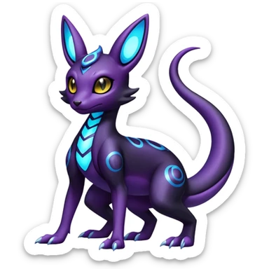 Salazzle-Umbreon-Fakémon-hybrid-creature (full body)  sticker