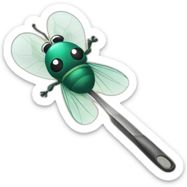 follow fly with spatula sticker