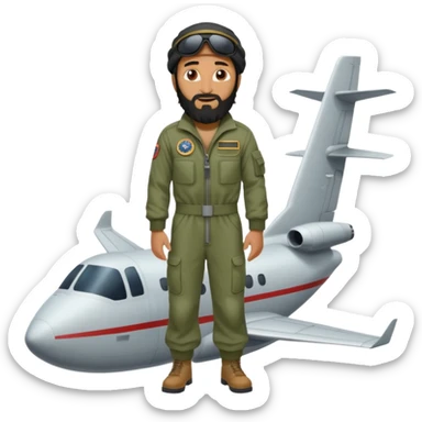 Osama bin Ladin standing on top of a plane sticker