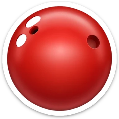 red bowling ball  sticker