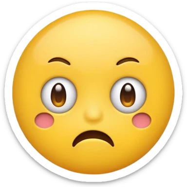 Emoji getting frustrated but cute sticker