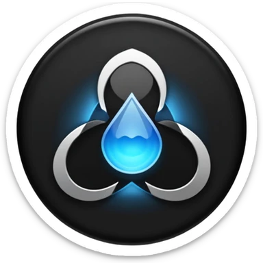 i want somehting with aura that represents developers logo not person black aura sticker