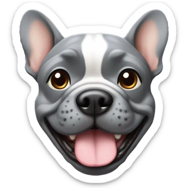 Grey frenchie dog sticker