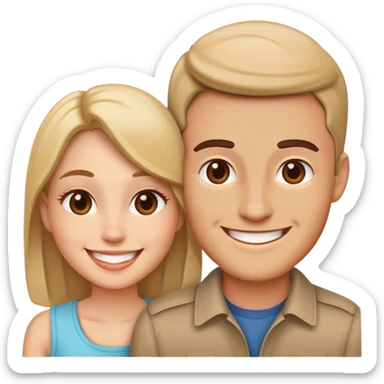 Realistic couple emoji  sticker