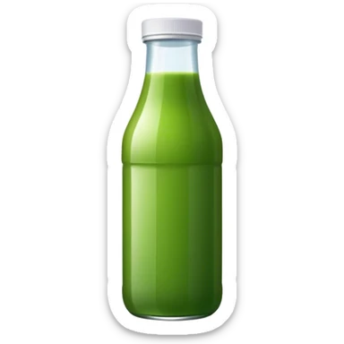 Green juice bottled sticker