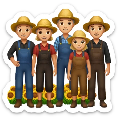 farmer group , dark characters sticker
