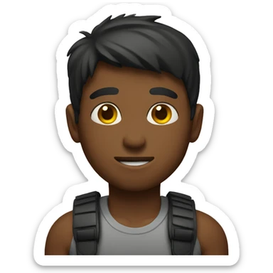 Boy with abs  sticker