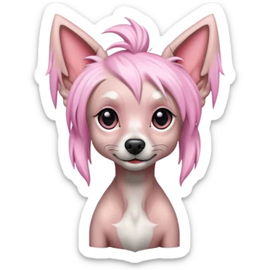 Chinese crested dog sticker