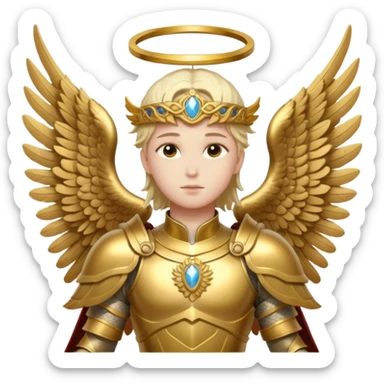 Aesthetic biblical archangel  sticker