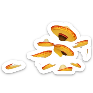 Mexican sombrero inhaling tacos  sticker