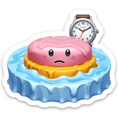 surreal SPAM watch dali landscape sticker