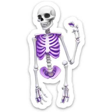 Purple Chrome skeleton  sticker