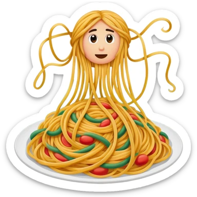 tangled spaghetti background landscape sticker